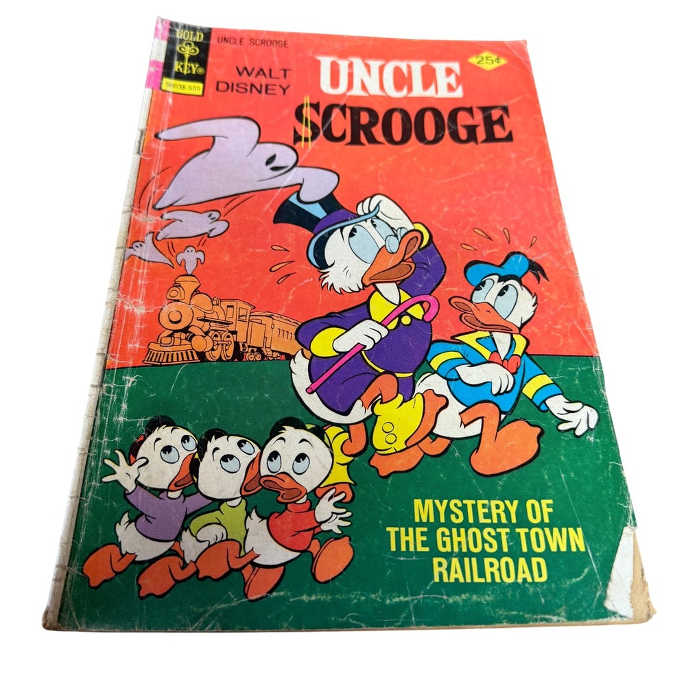 Uncle Scrooge Mystery of the Ghost Town Railroad Gold Key Walt Disney Comic 1975
